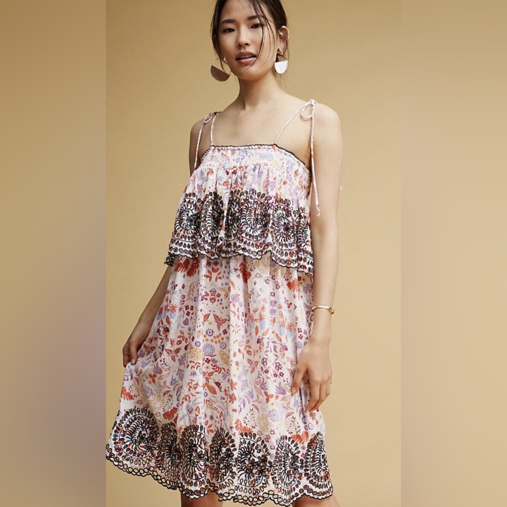 Antik Batik for Anthropologie/Floral Samsa Multicolored Sundress NWT size Med/40